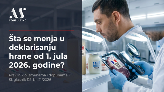 Šta se menja u deklarisanju hrane od 1. jula 2026. godine?